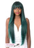 Casio Bang Wig Full Cap Extra Long Straight Wig with Fringe It's A Wig UK Dark Teal